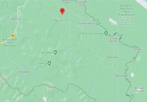 Położenie grzbietu Jeleniowatego w Bieszczadach - Google Maps
